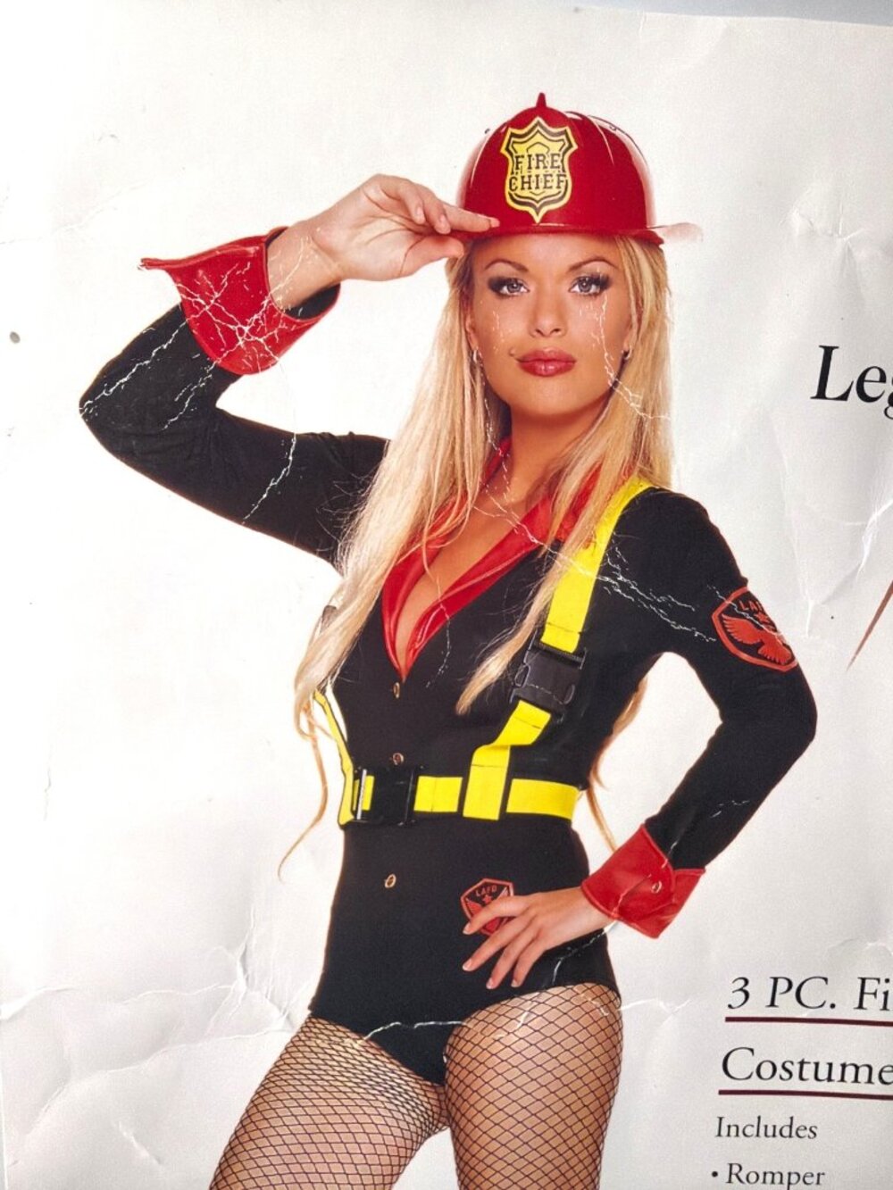 Leg Avenue Sexy Firefighter Costume Womens Cosplay Set Size M/L